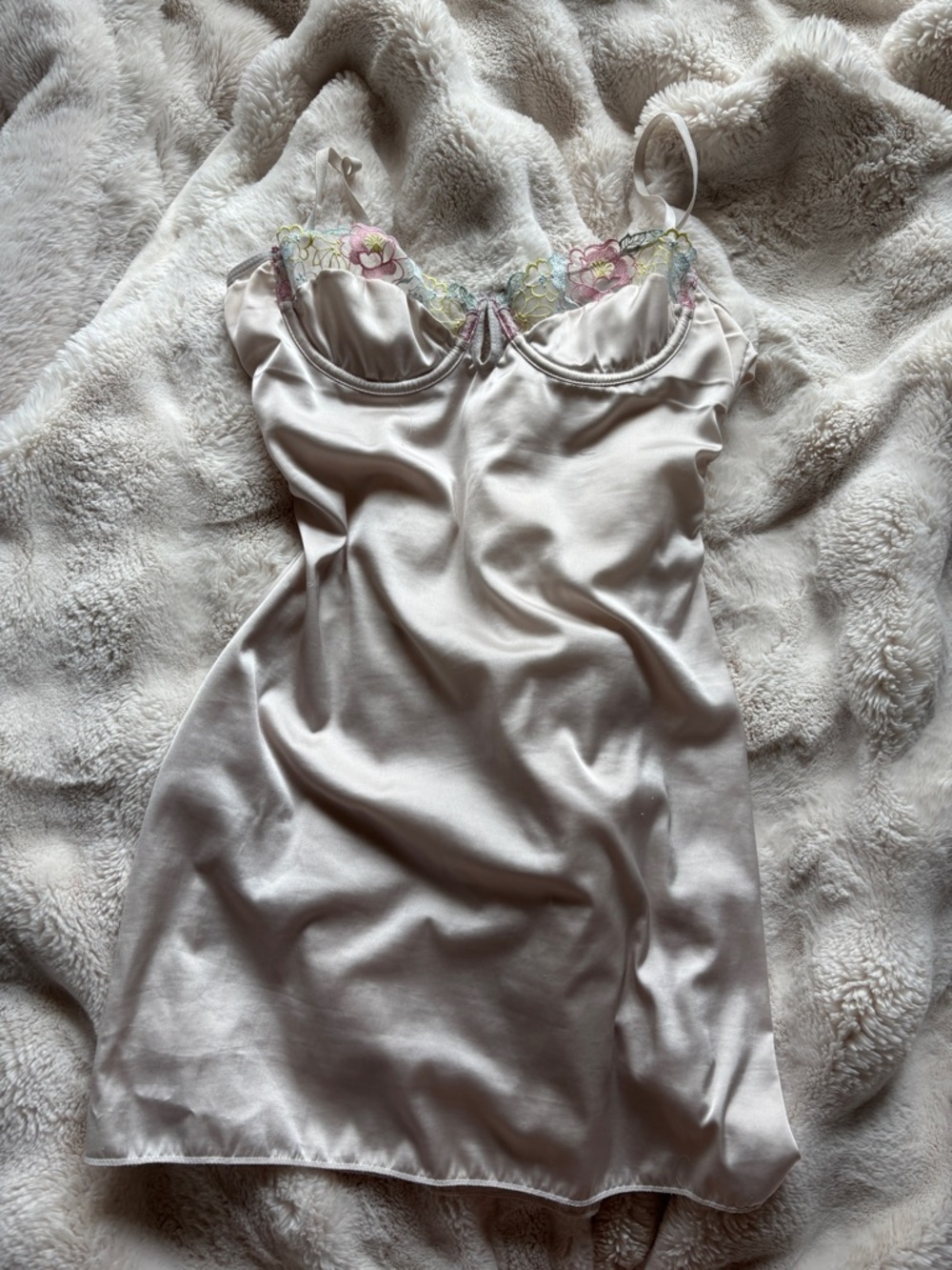 Silky Lace Slip Dress